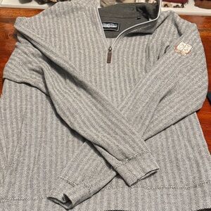 Gray houndstooth 1/4 Zip-Up Sweater - golf